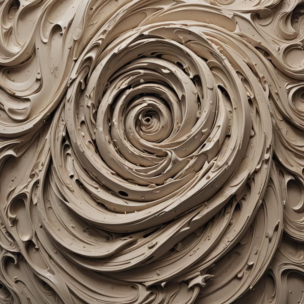 Thick Mousse Swirls in Dark, Sinister Air