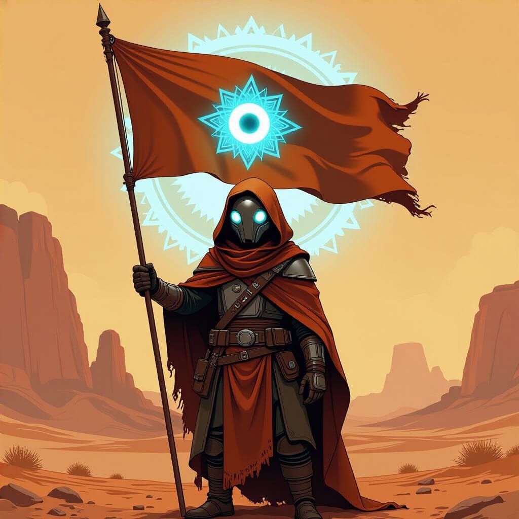 Jawa Holding Unified Circuit Flag with Glowing Eye