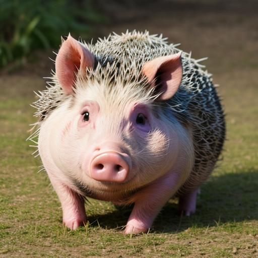Pig and Hedgehog Hybrid Creature