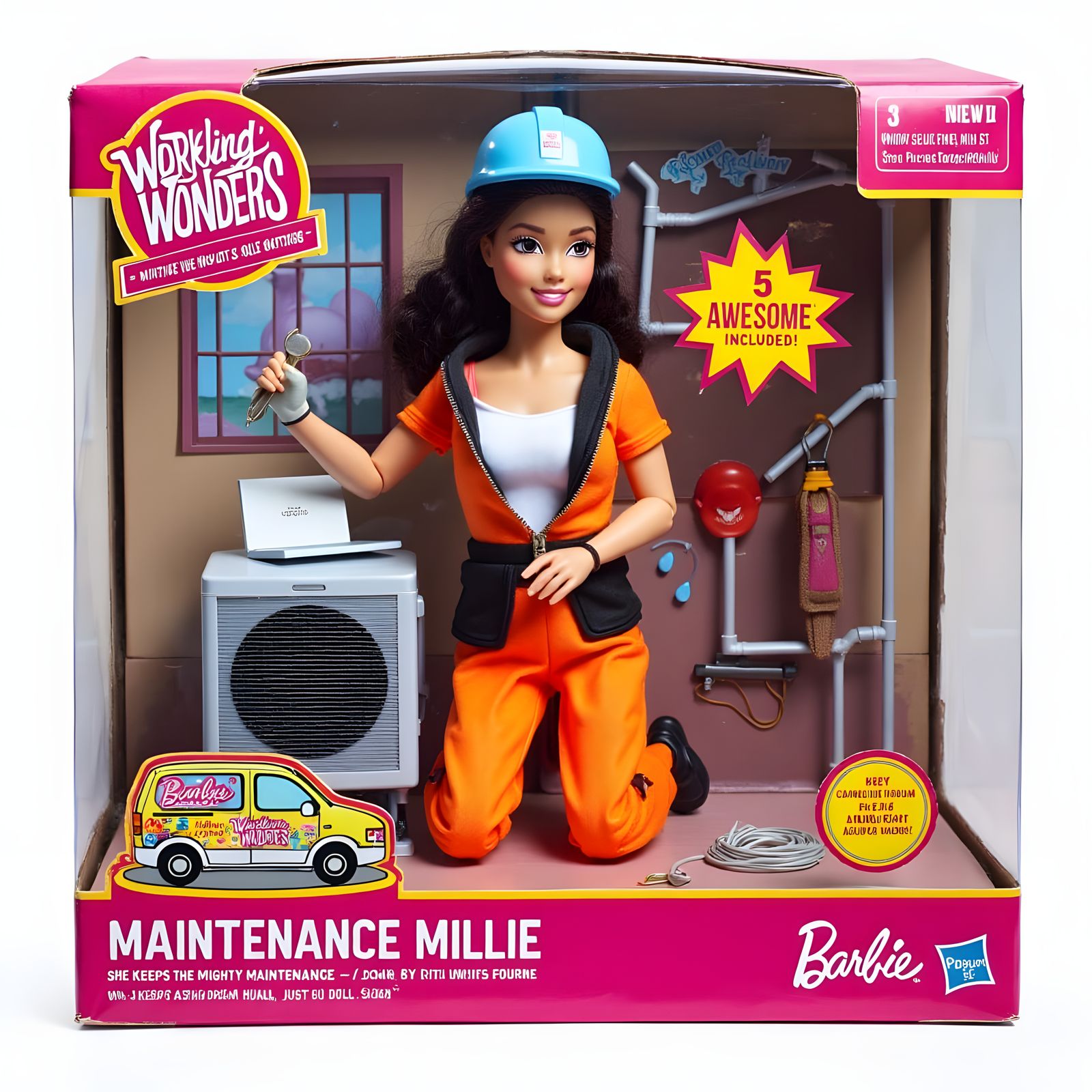 Vibrant Collectible Action Figure Box with Whimsical Illustr...