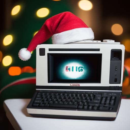 Classic Christmas ad for an old "portable"