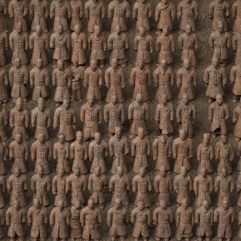 Terracotta Army QR Code in Ai Weiwei Style