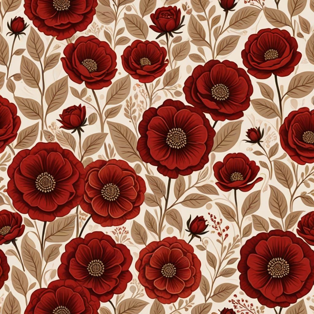 Abstract Red and Beige Color Blend