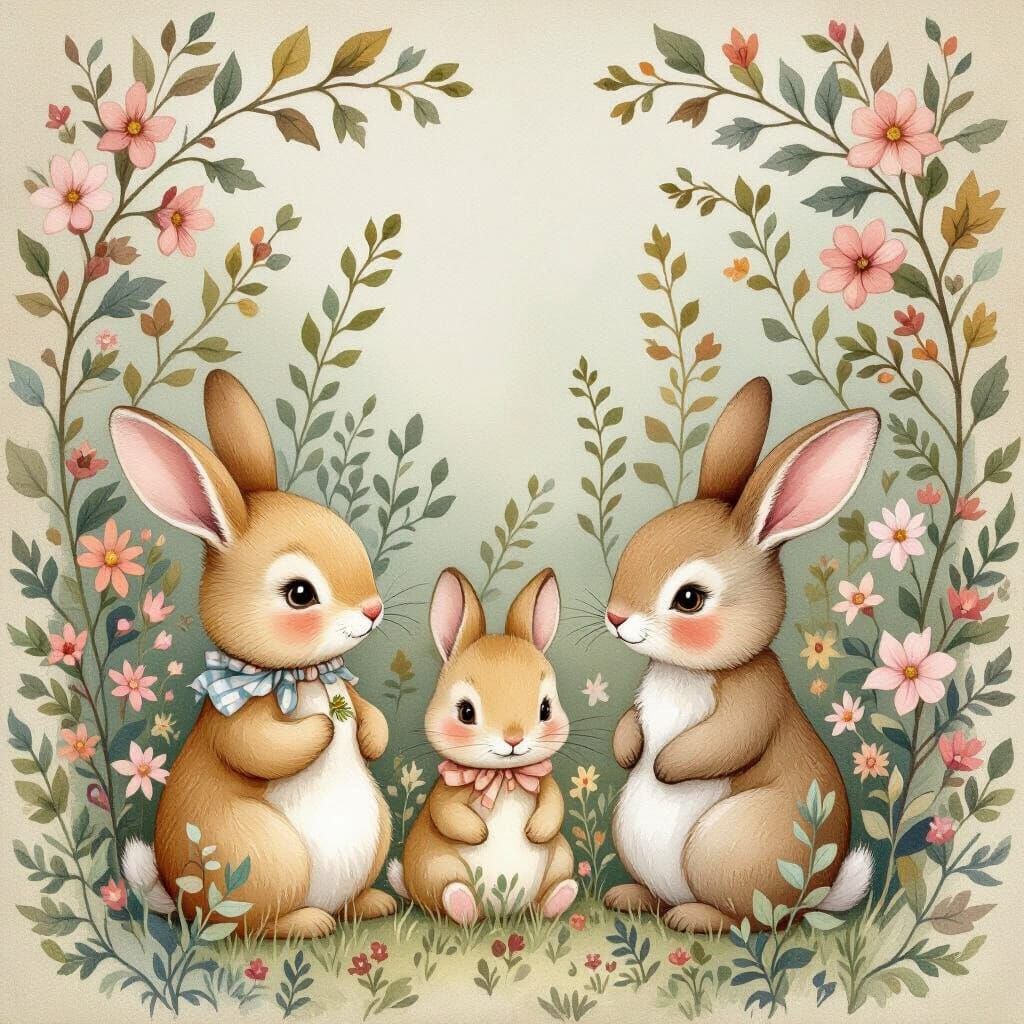 Whimsical Animals in Watercolor Illustration