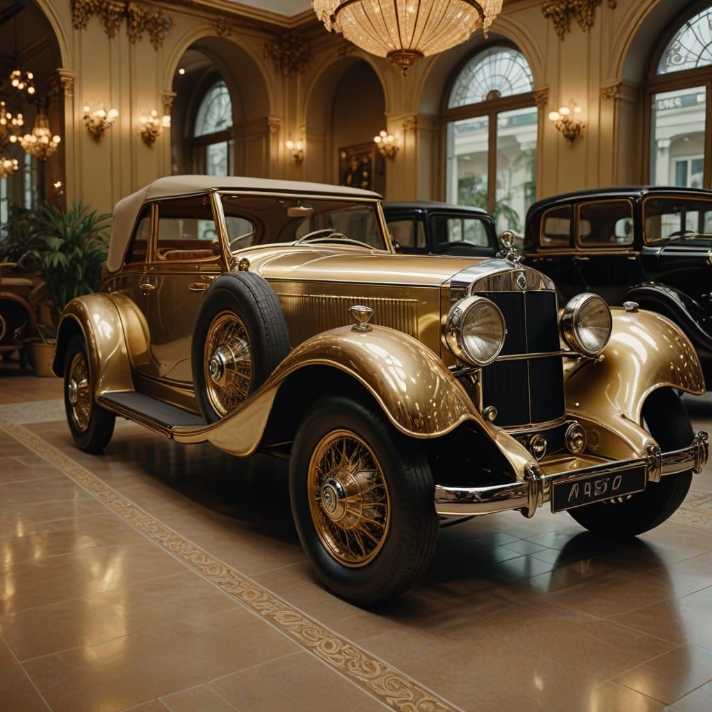 Art Nouveau Mercedes Ponton in Showroom