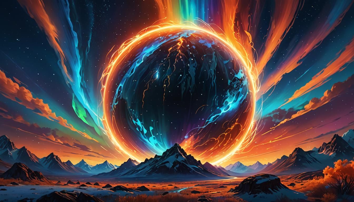 Luminous Sphere in Heaven: Fantastical Concept Art