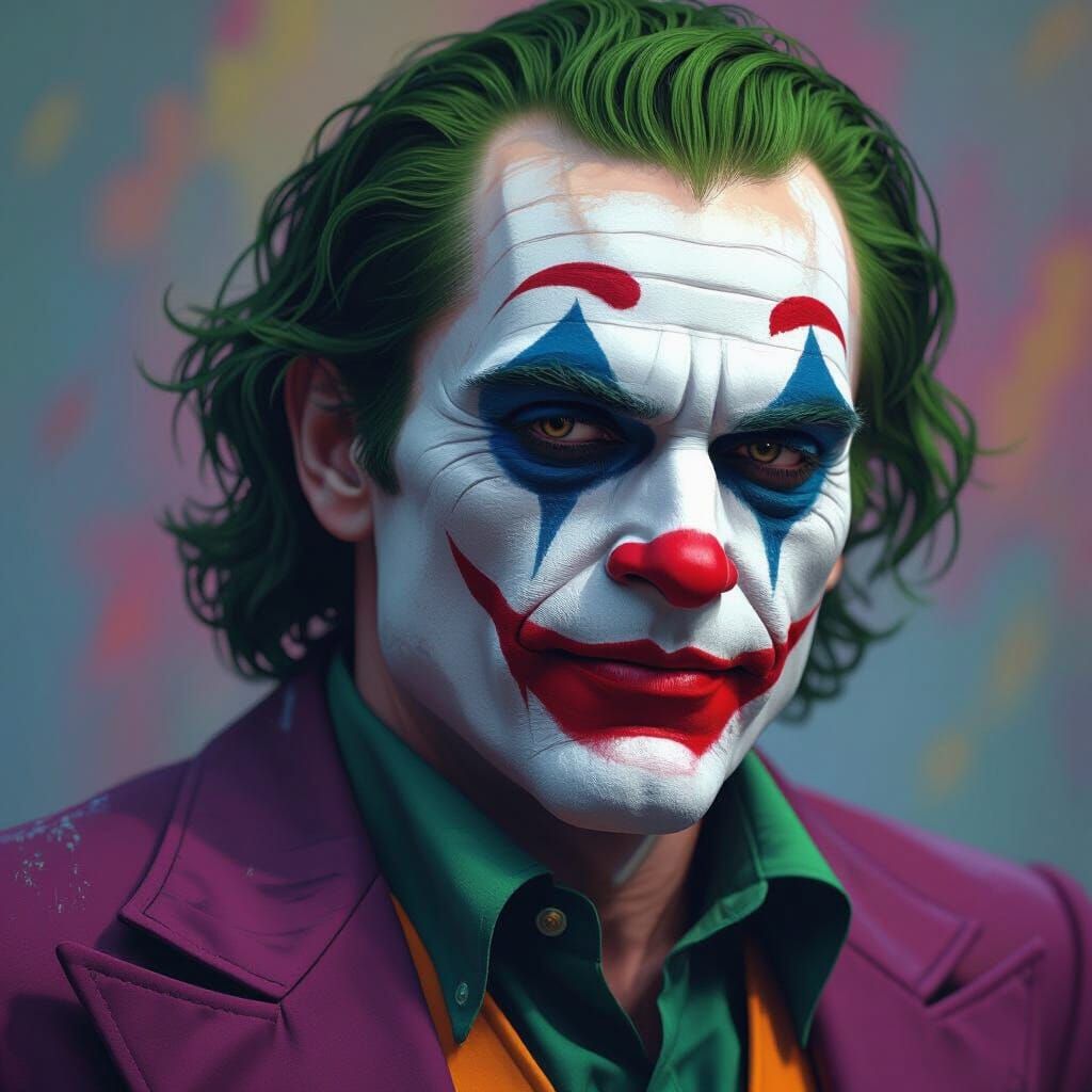 Joker Splash Art Concept with Dramatic Lighting