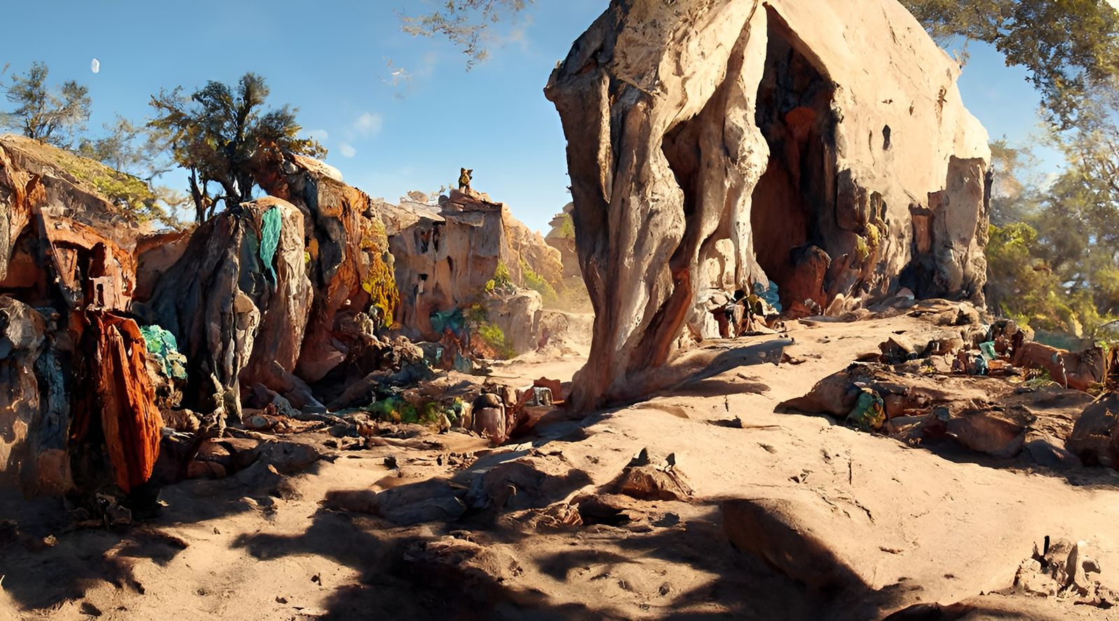 Bandiagara Cliff Dwellings: Hyperrealistic Digital Art