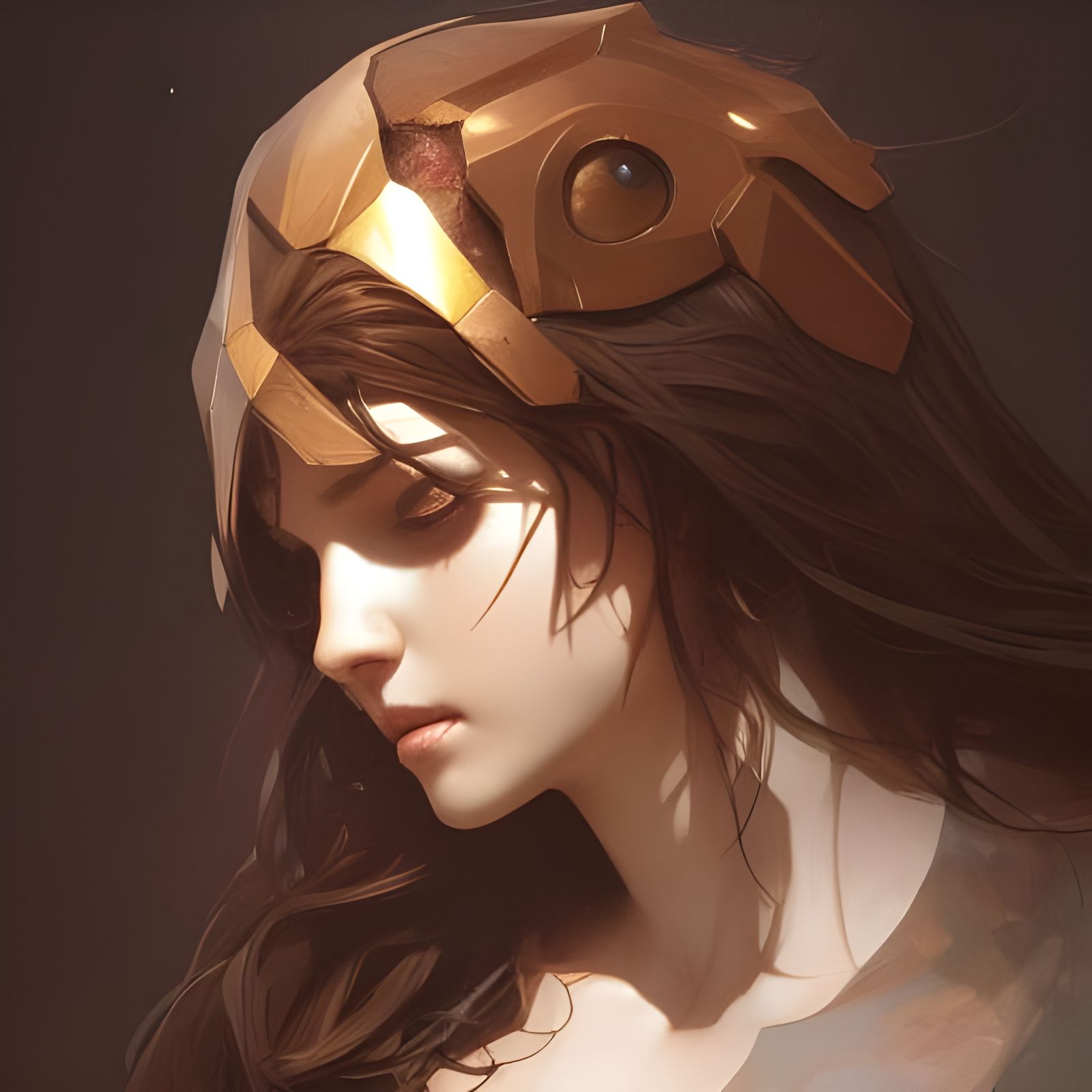 Wolf-Headed Girl Portrait in Hyperdetailed Digital Art