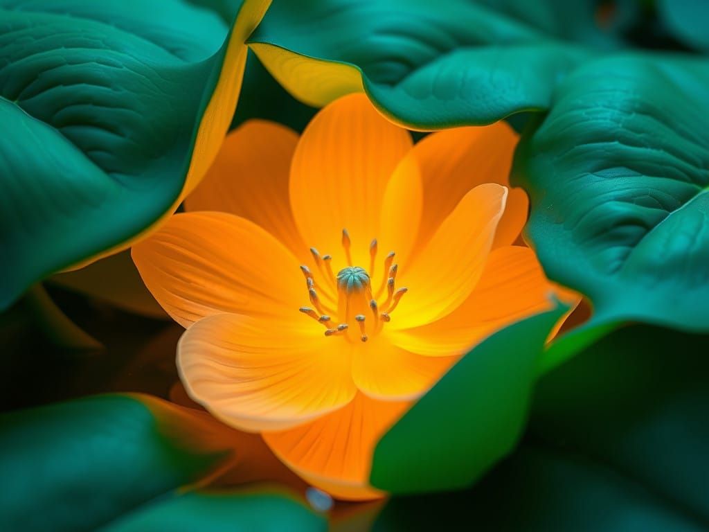 Ethereal White Bloom in Neon Swamp