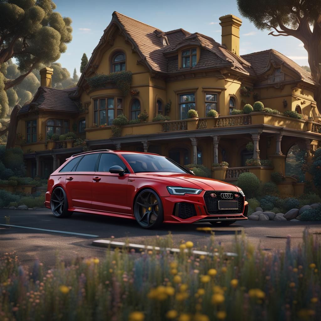 Bart Simpson's Ride: Audi RS6 Artstation Render