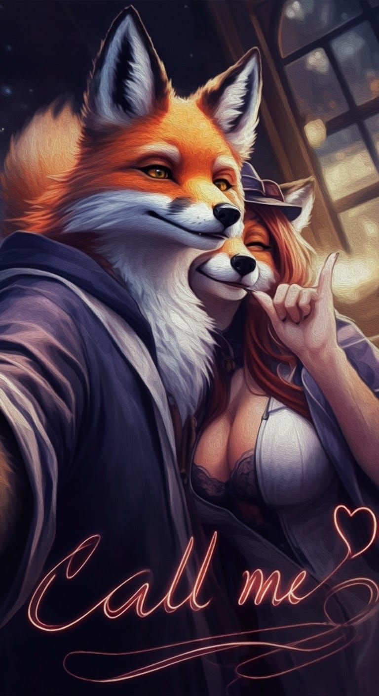 Seductive 2.5D Anime Art of a Fox Witch