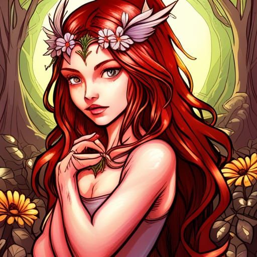 Elegant Fairy Princess in Enchanted Woodland