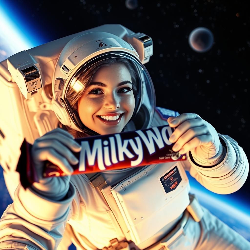 Smiling Astronaut Enjoys Milky Way in Space