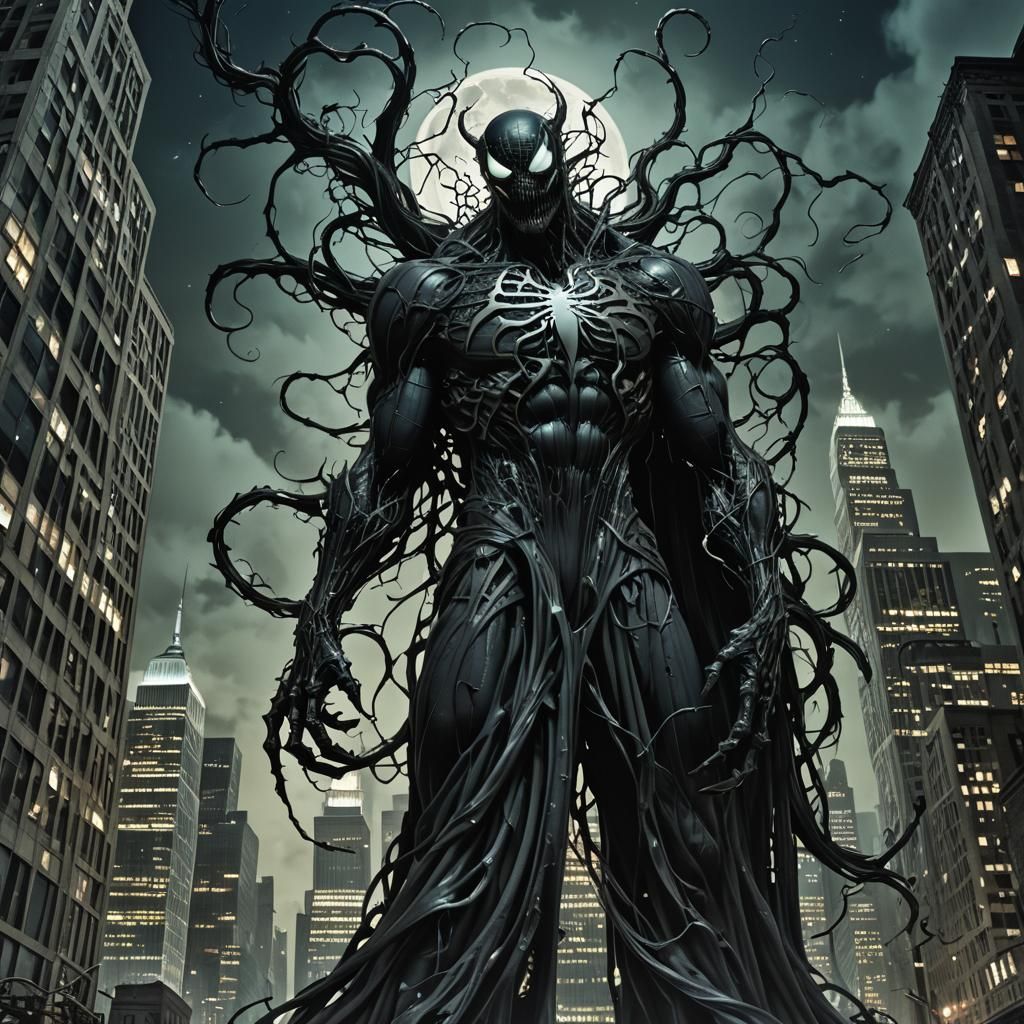 Symbiote Ooze Engulfs NYC in Surreal Bioluminescent Art