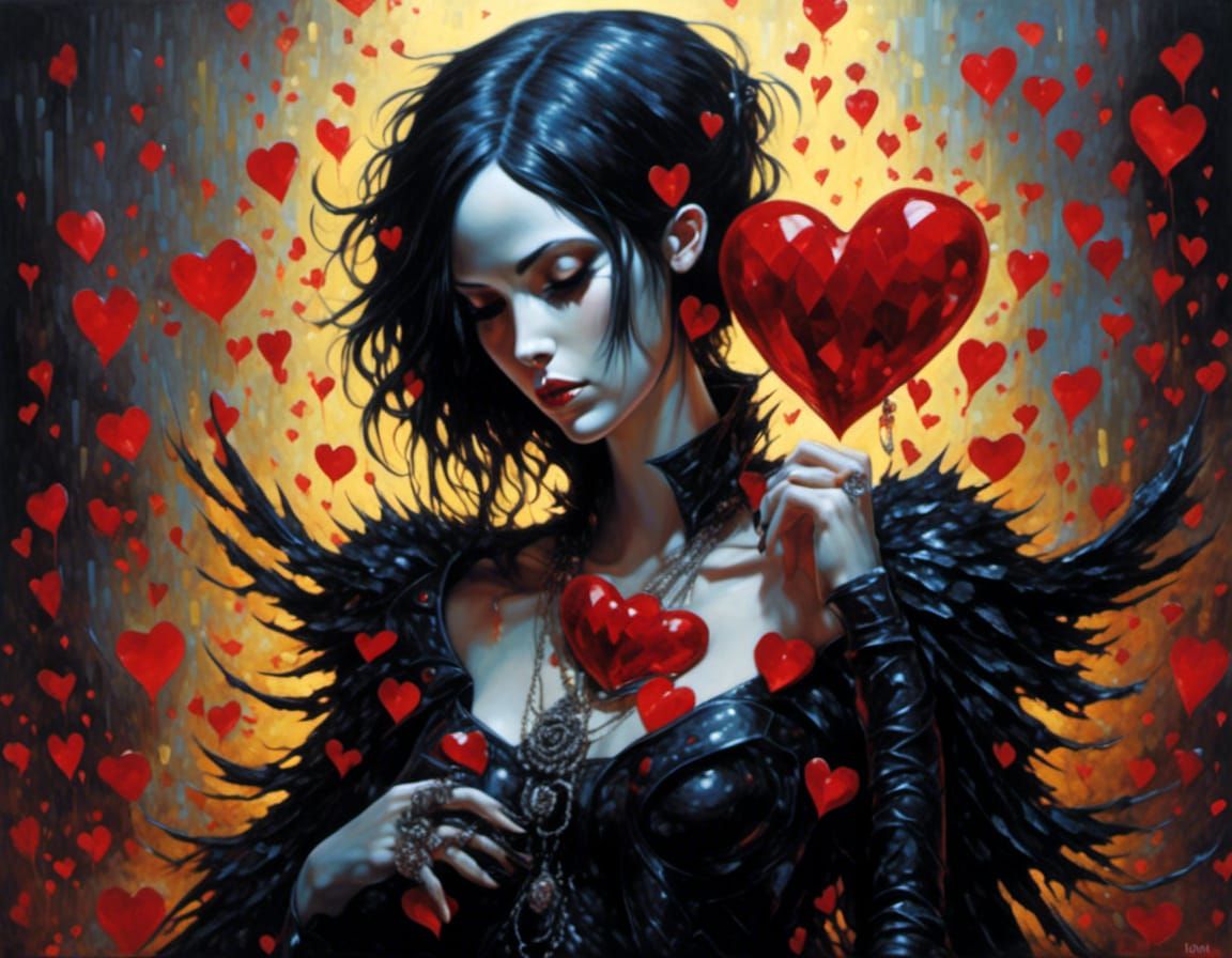 Reaper Holding Heart in Dark Crystal Style