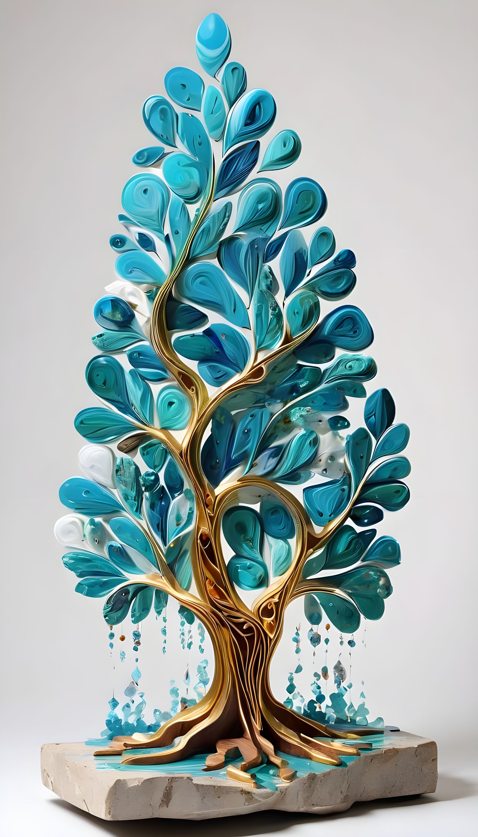 Kinetic Art Mobile with Natural Elements and Cotton Candy Ef...