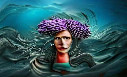 Hyperrealistic Sea Woman Photo Illustration