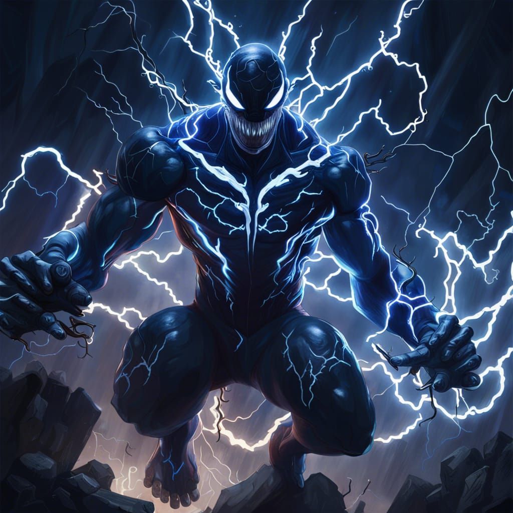 Electro possessed by Venom.