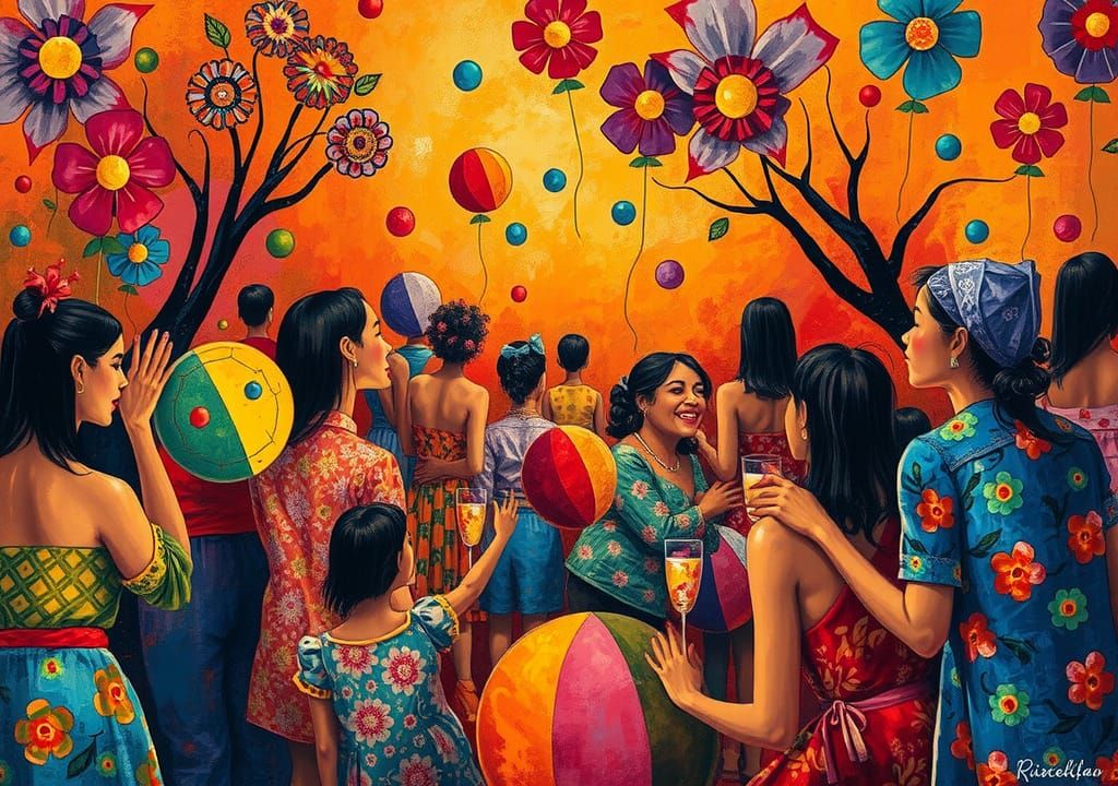 Kaleidoscopic Art Celebrating Community as Surreal Dreamscap...