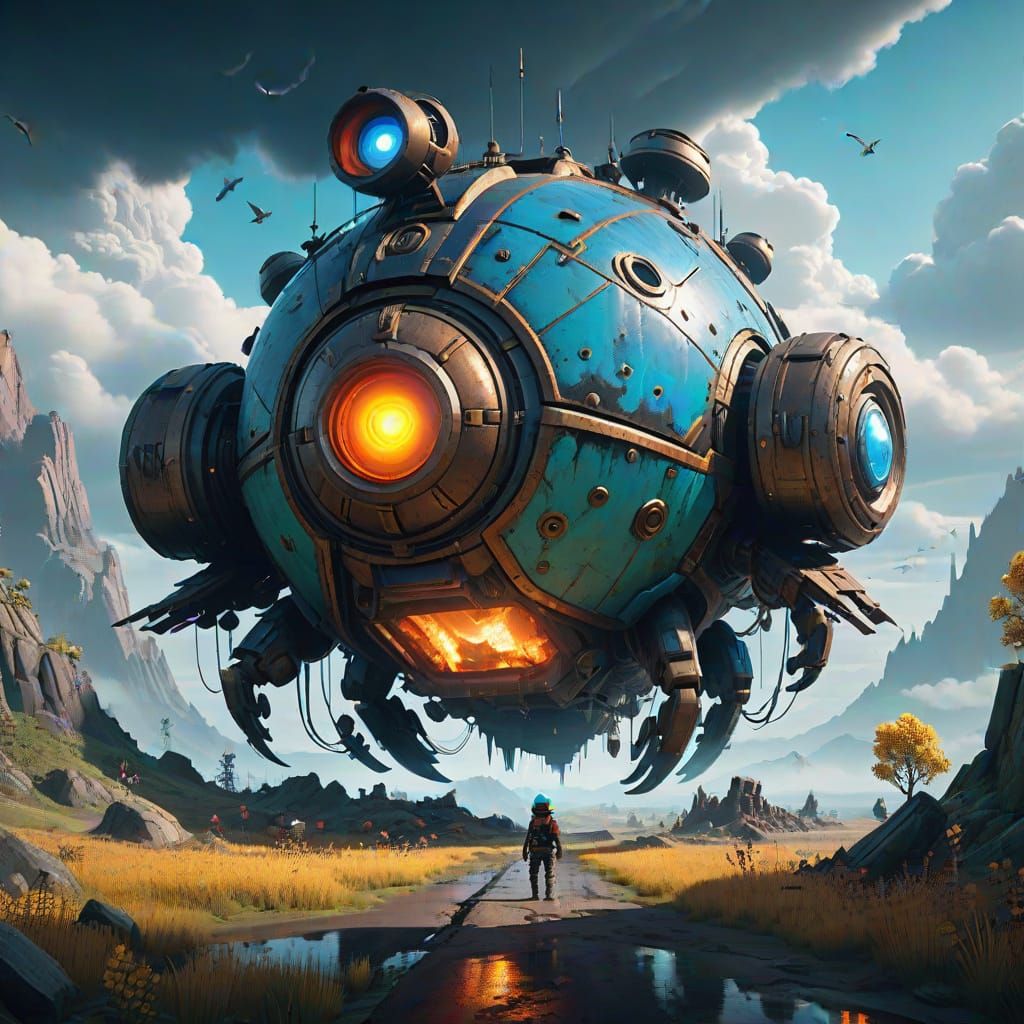 Fantasy Realm in Vibrant, Detailed Matte Painting Style