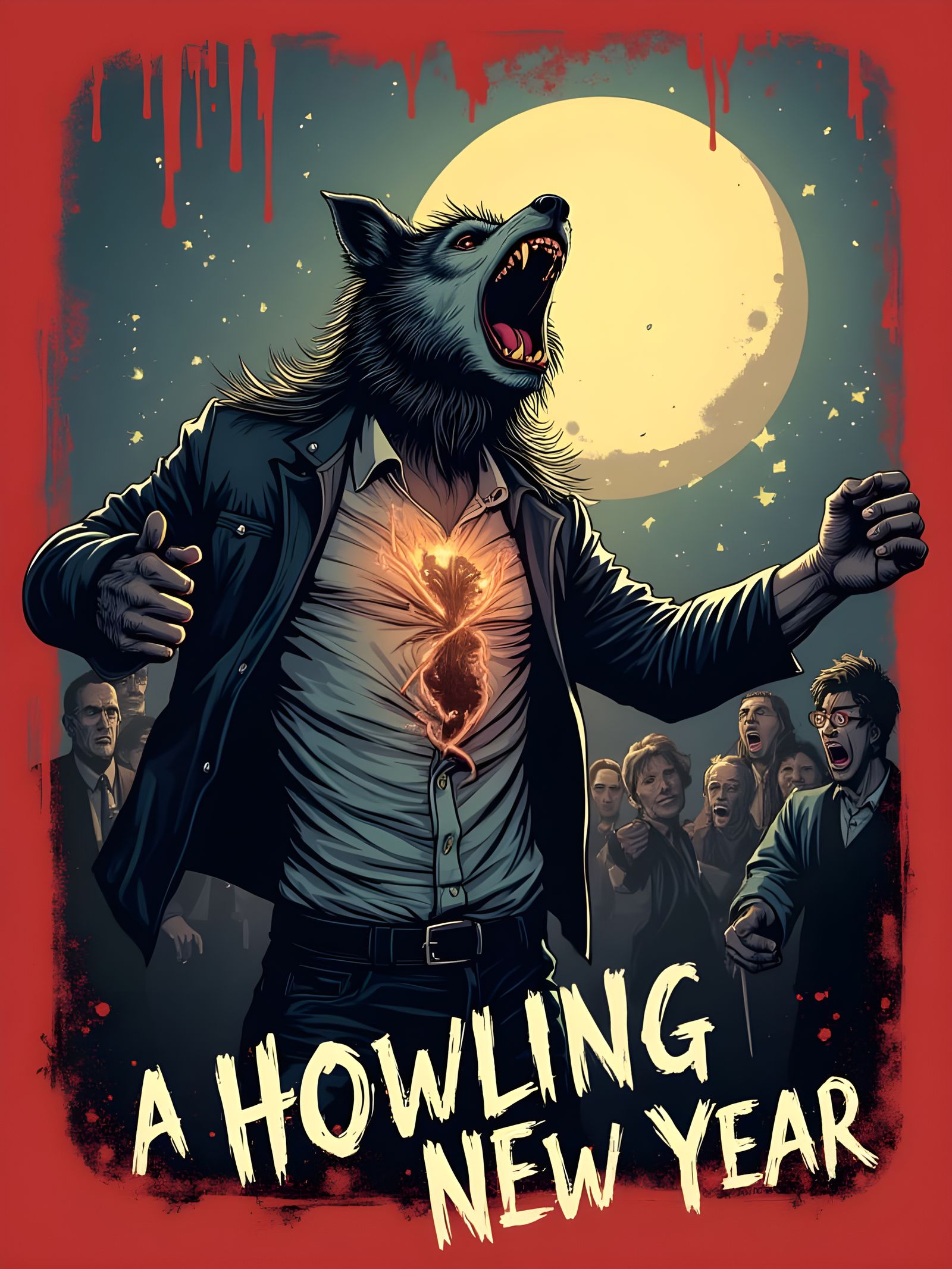 Werewolf Transformation at New Year Ball