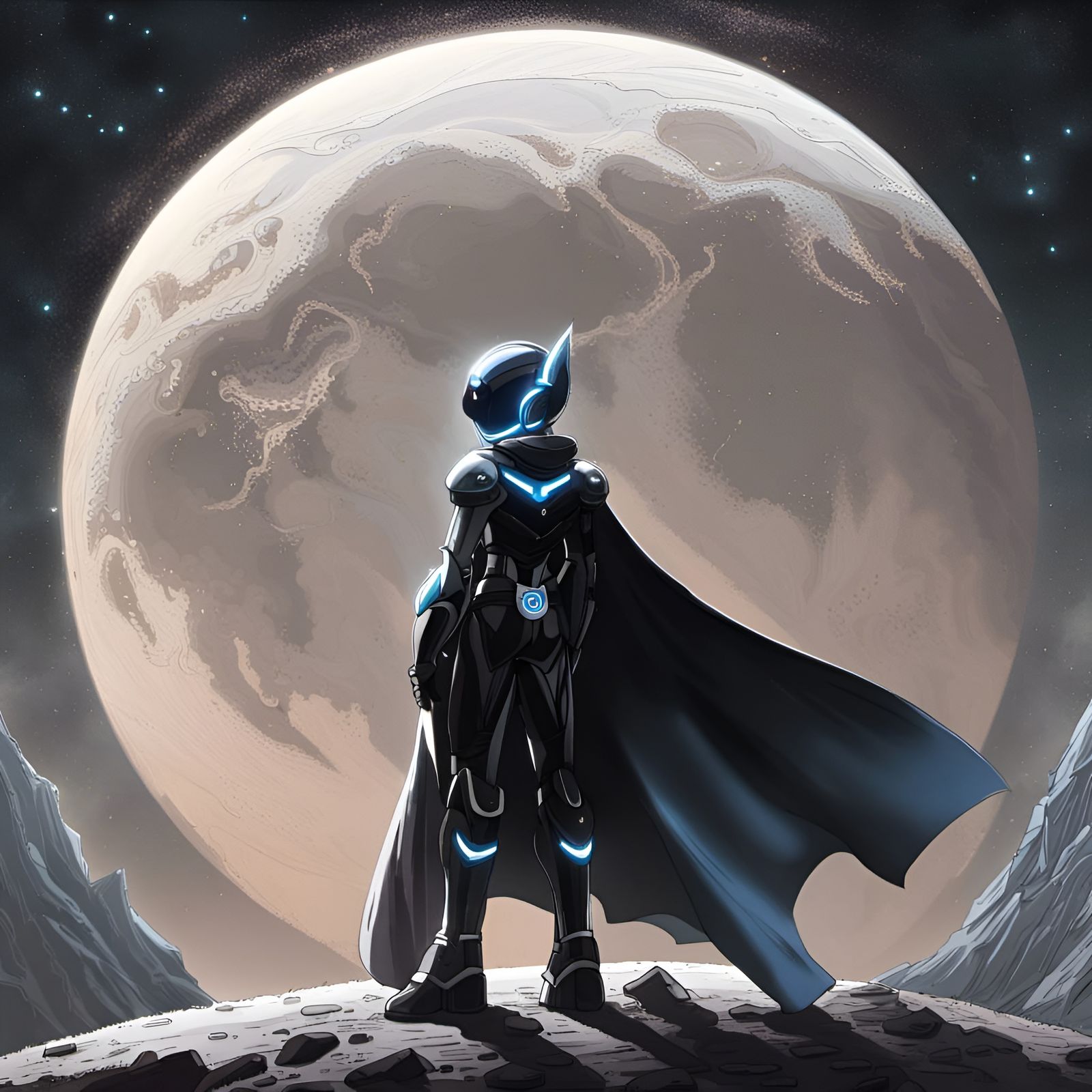Zero from Mega Man on the Moon in Dark Fantasy