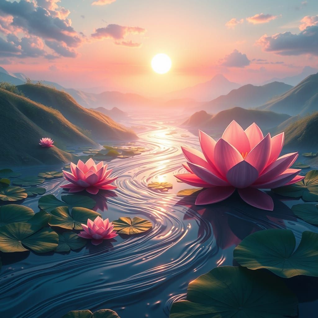 Tranquil Inner Peace Landscape for Mental Health Day