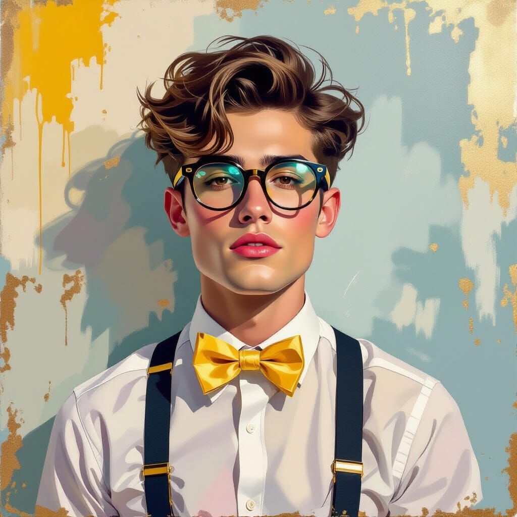 Nerdy Fashion in Metamodern Style with Rococo and Impression...