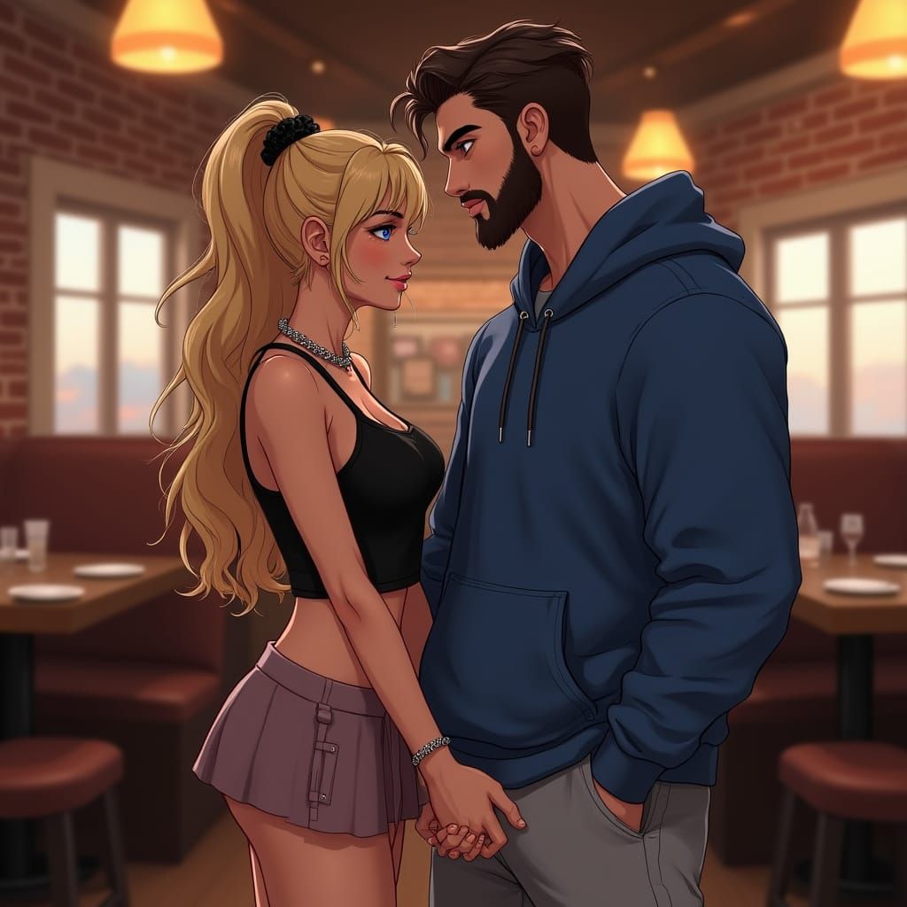 Romantic BBQ Evening in a Posh Southern Restaurant