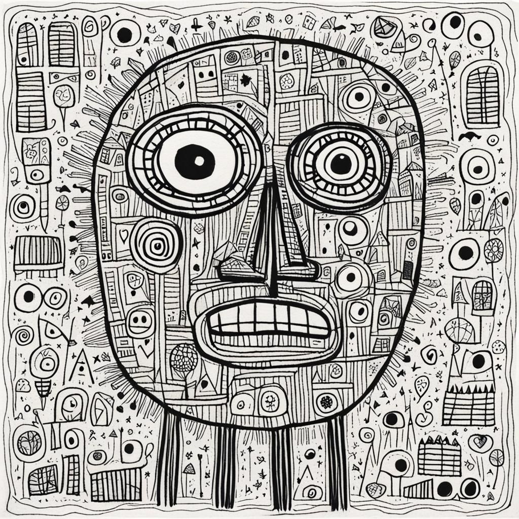 AI Realization of Art Brut with Cute Elements