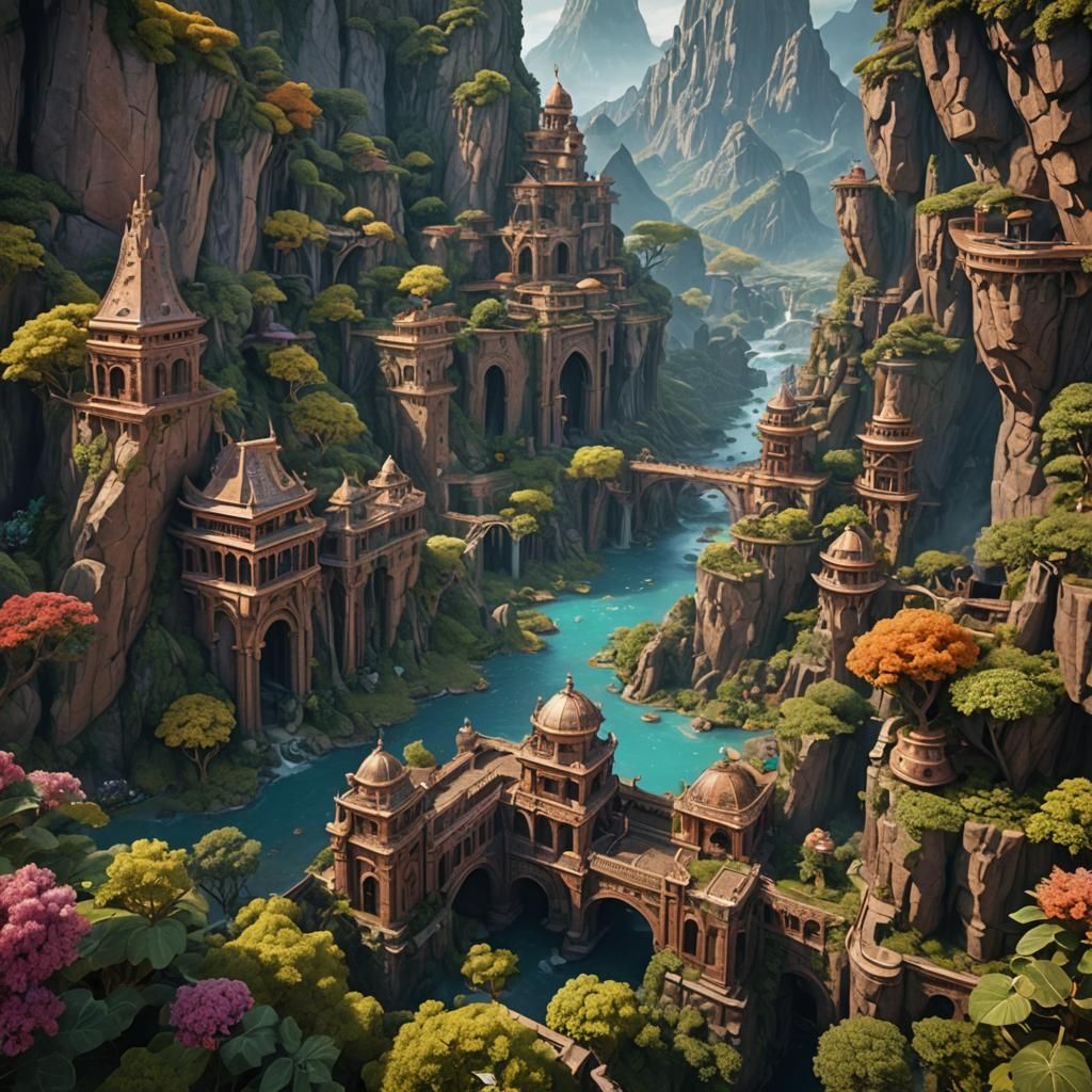 Fantastical Deep Color Concept Art in 8K