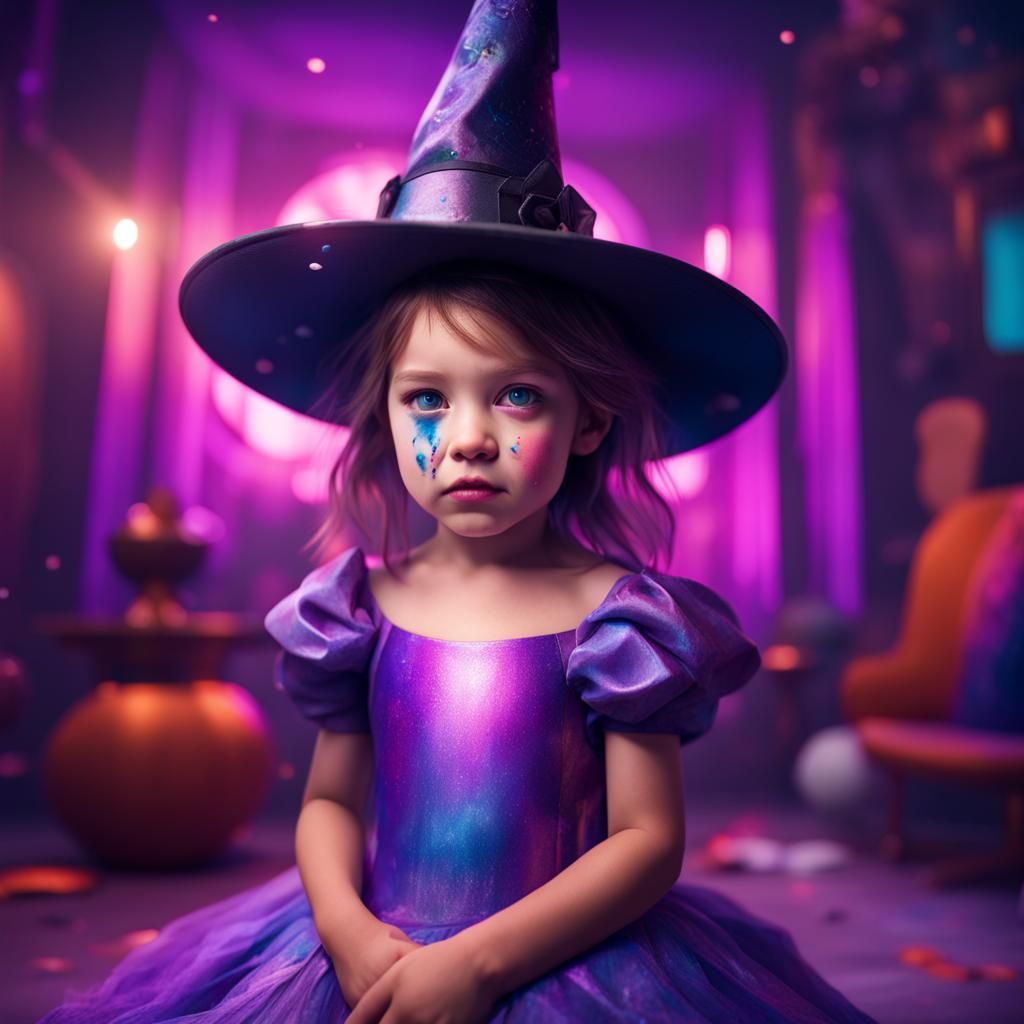 Princess Witch with Face Paint in Modern Style