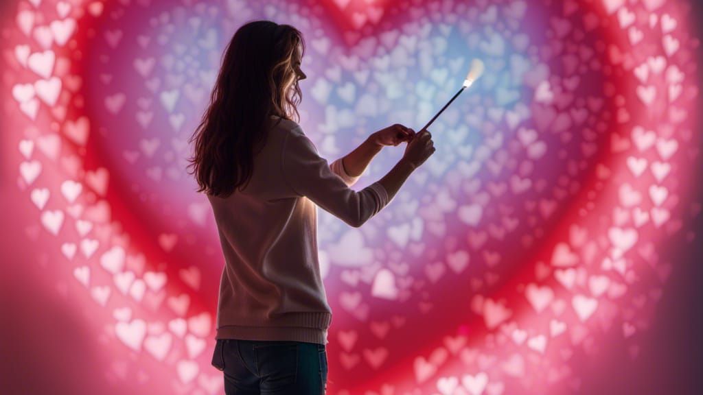 Italian Girl Paints Love Emoji on Screen