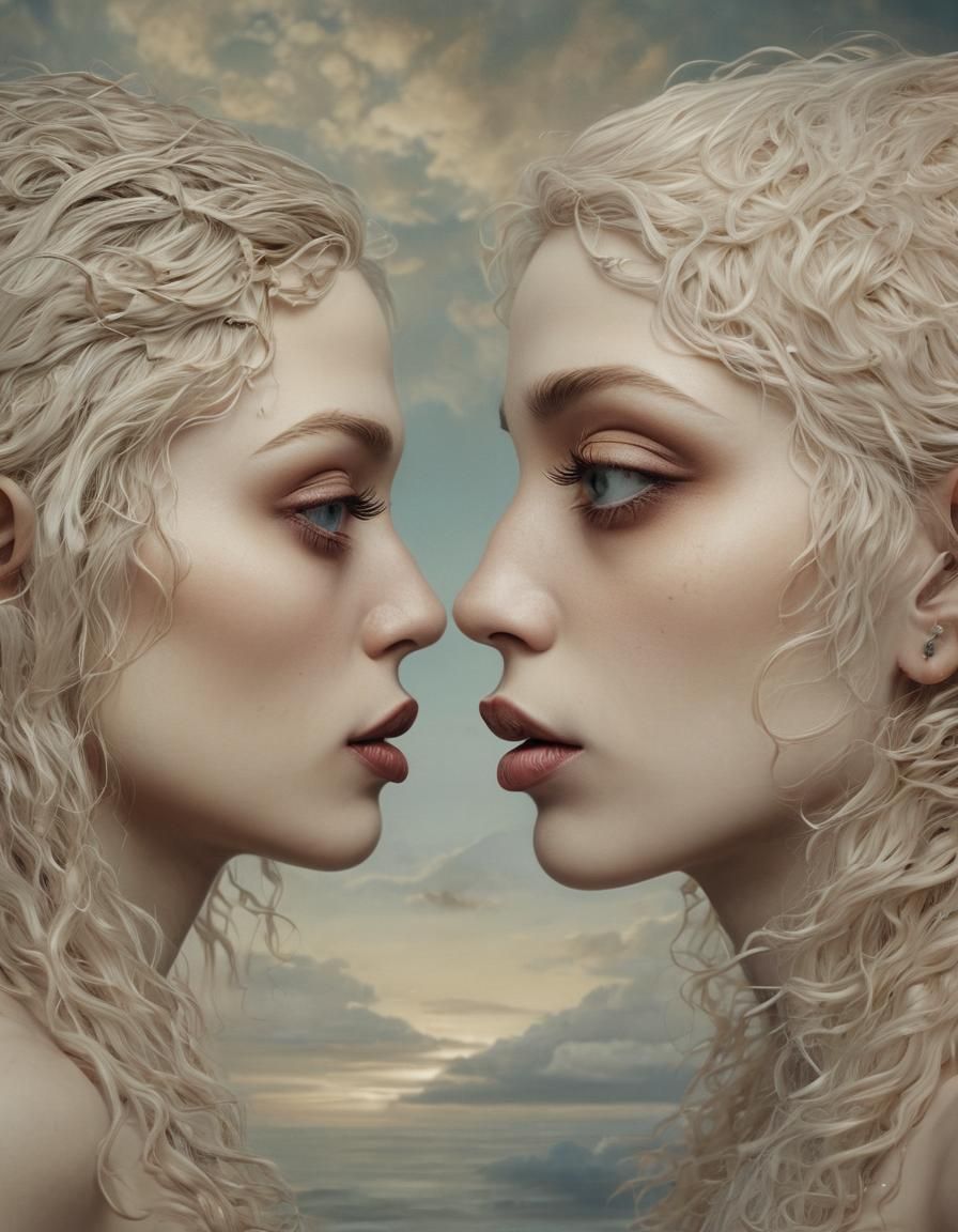 Androgynous Figures Dancing on Stairway to Heaven