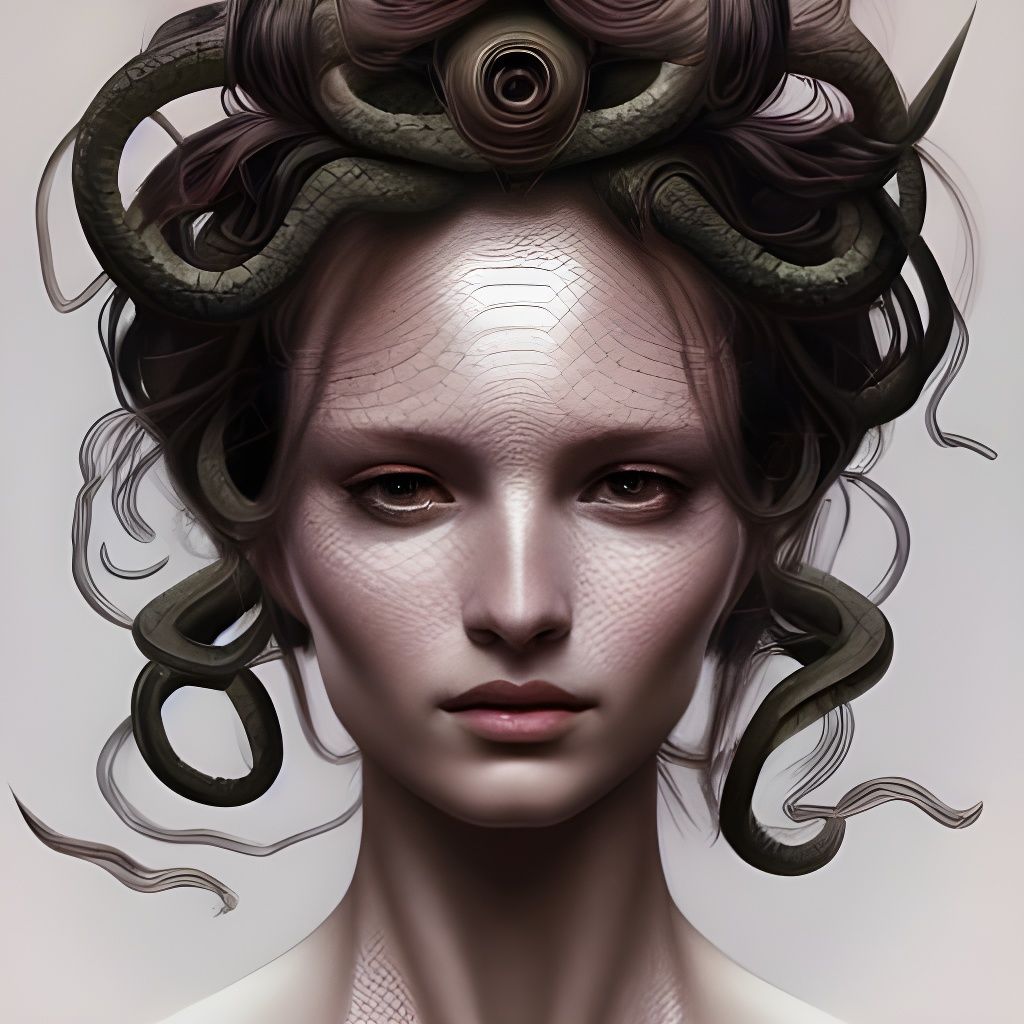 Elegant Medusa Portrait in Artgerm Style