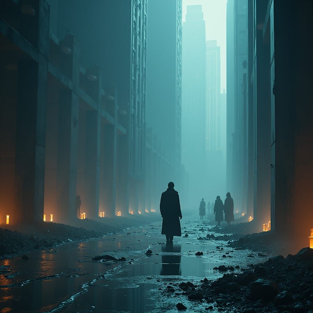 Dramatic Science Fiction Movie Scene