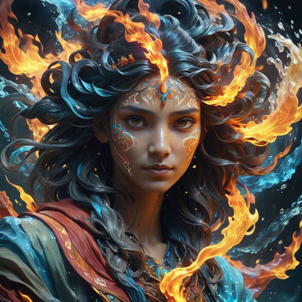 Mystical Elemental Being in Ethereal Style