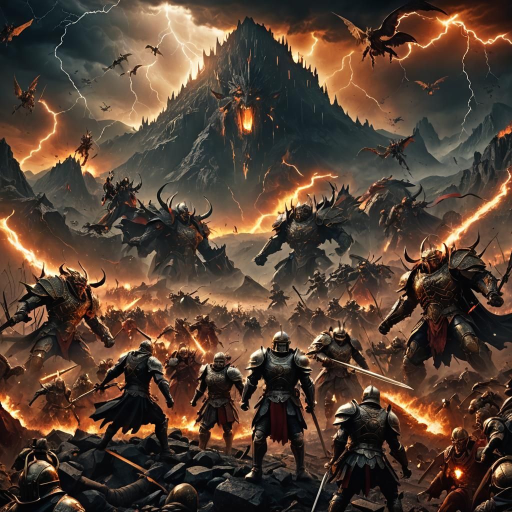 Apocalyptic Battlefield: Epic Fantasy Matte Painting