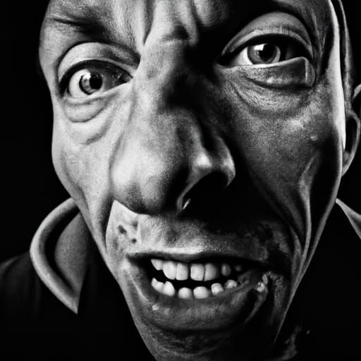 Gritty Close-Up Portrait in Street Photography Style