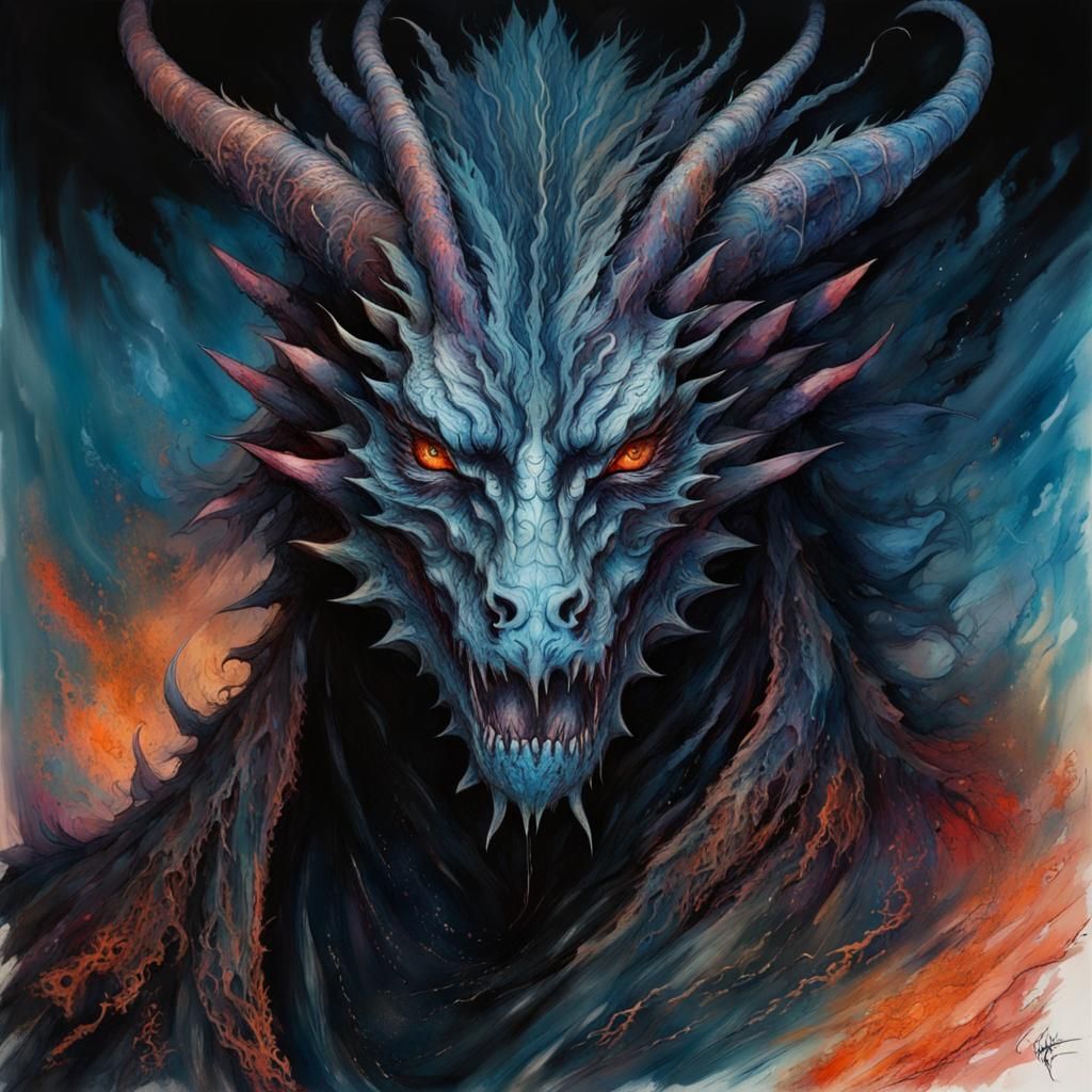 Hauntingly beautiful ghost dragon - dreamshaper XL alpha