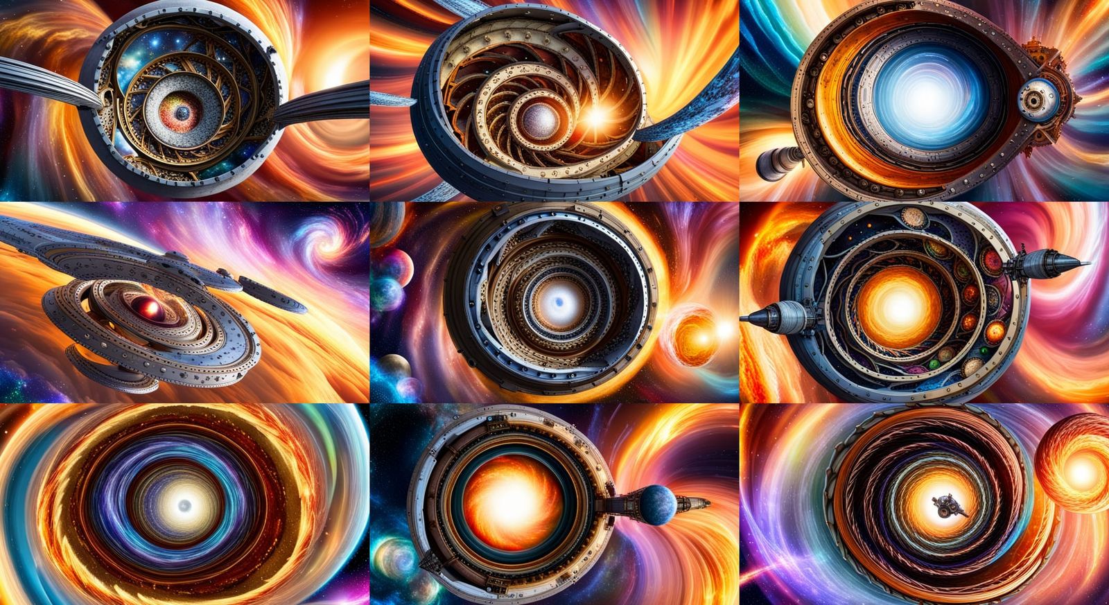 Steampunk Spaceship Near a Toroidal Black Hole