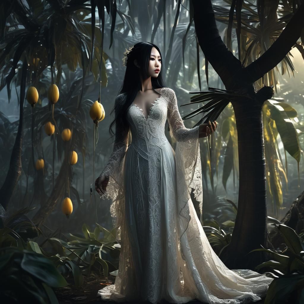 Asian Vampire in Gothic Dark Fantasy Artwork