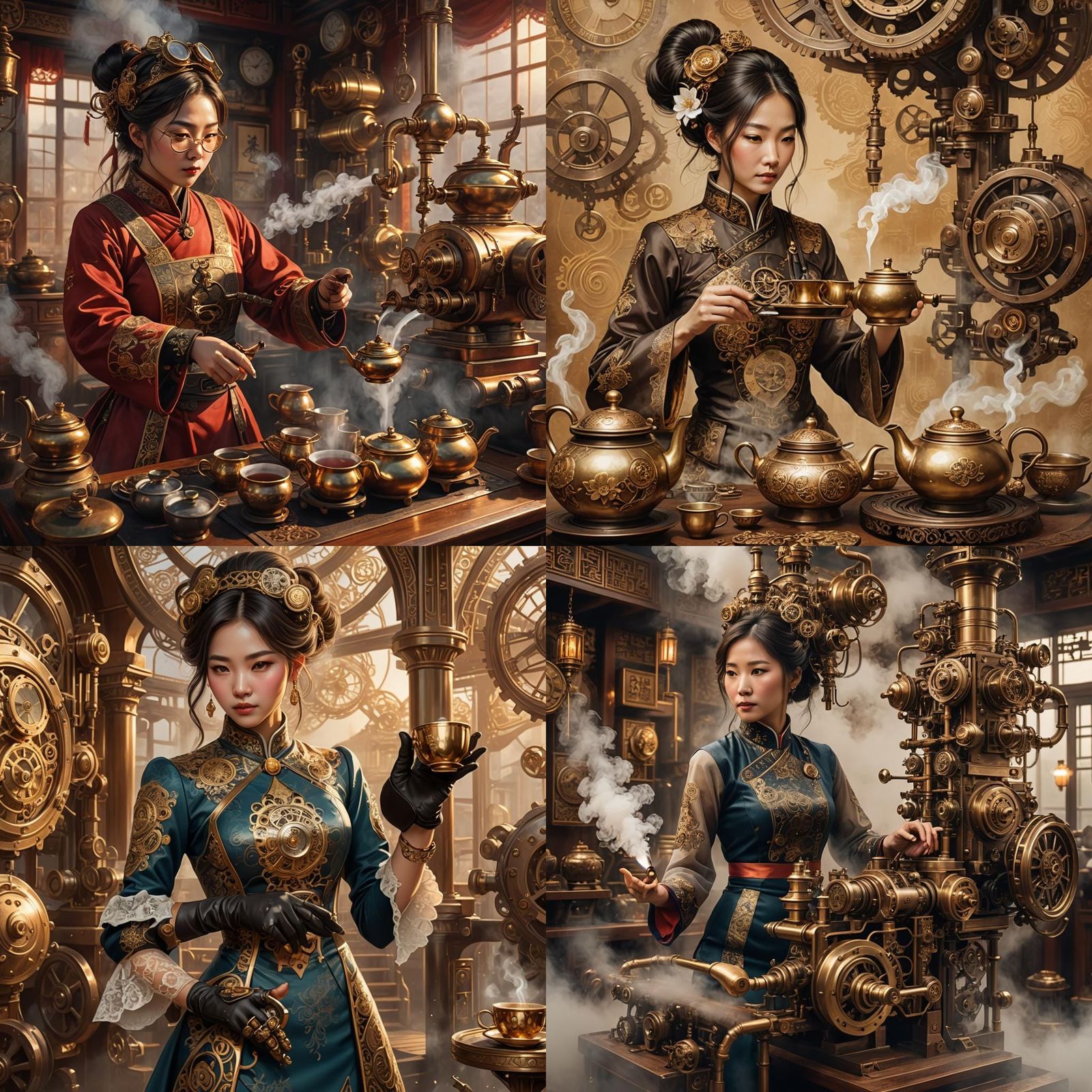 Steampunk Chinese Tea Ceremony: A Fusion of Worlds