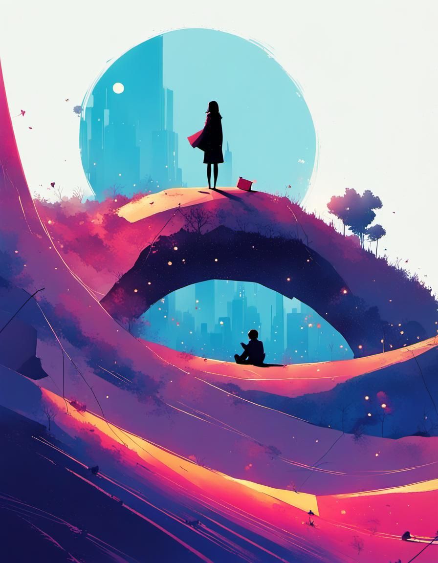 Lonely Lifetime? Abstract Digital Cartoon Art