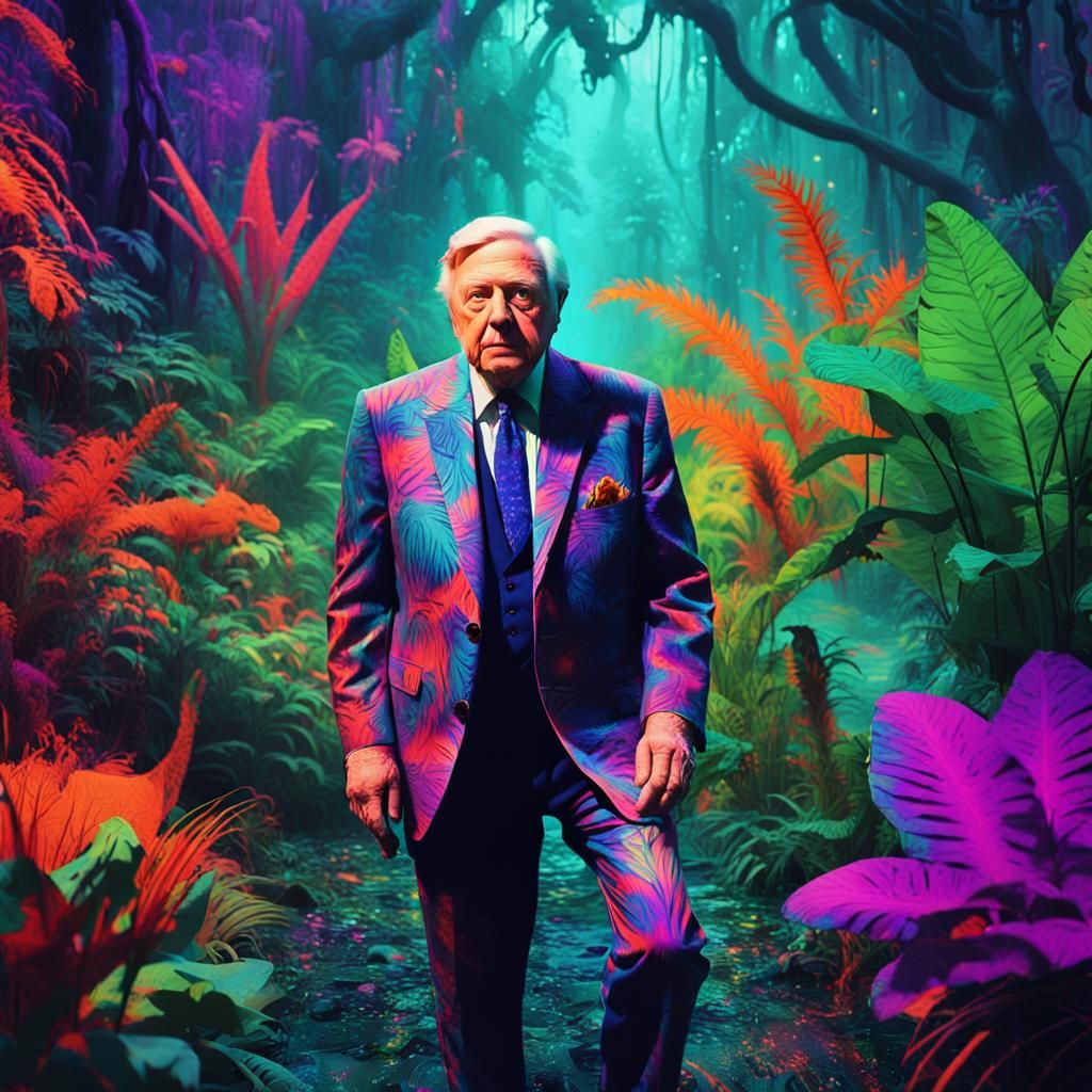 Psychedelic Wildlife Documentary Still in Surreal Style