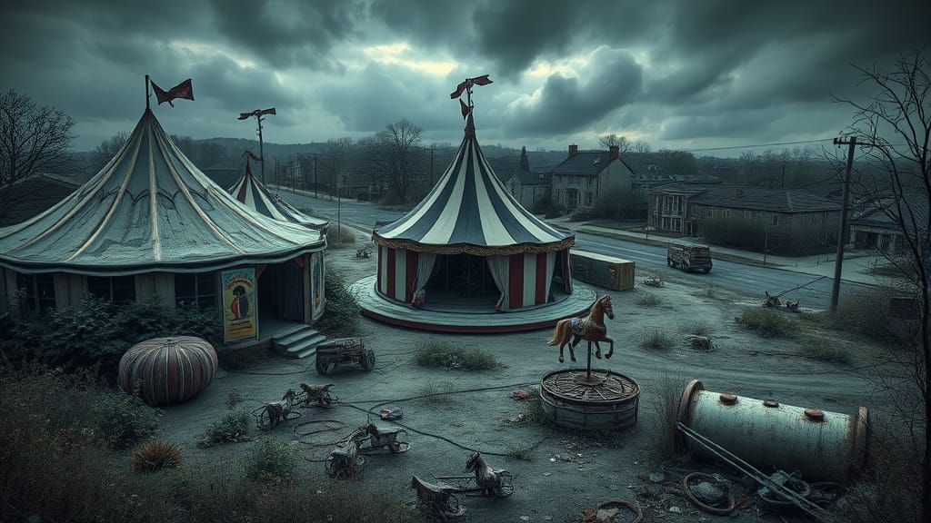 Abandoned Circus in Desolate Wasteland