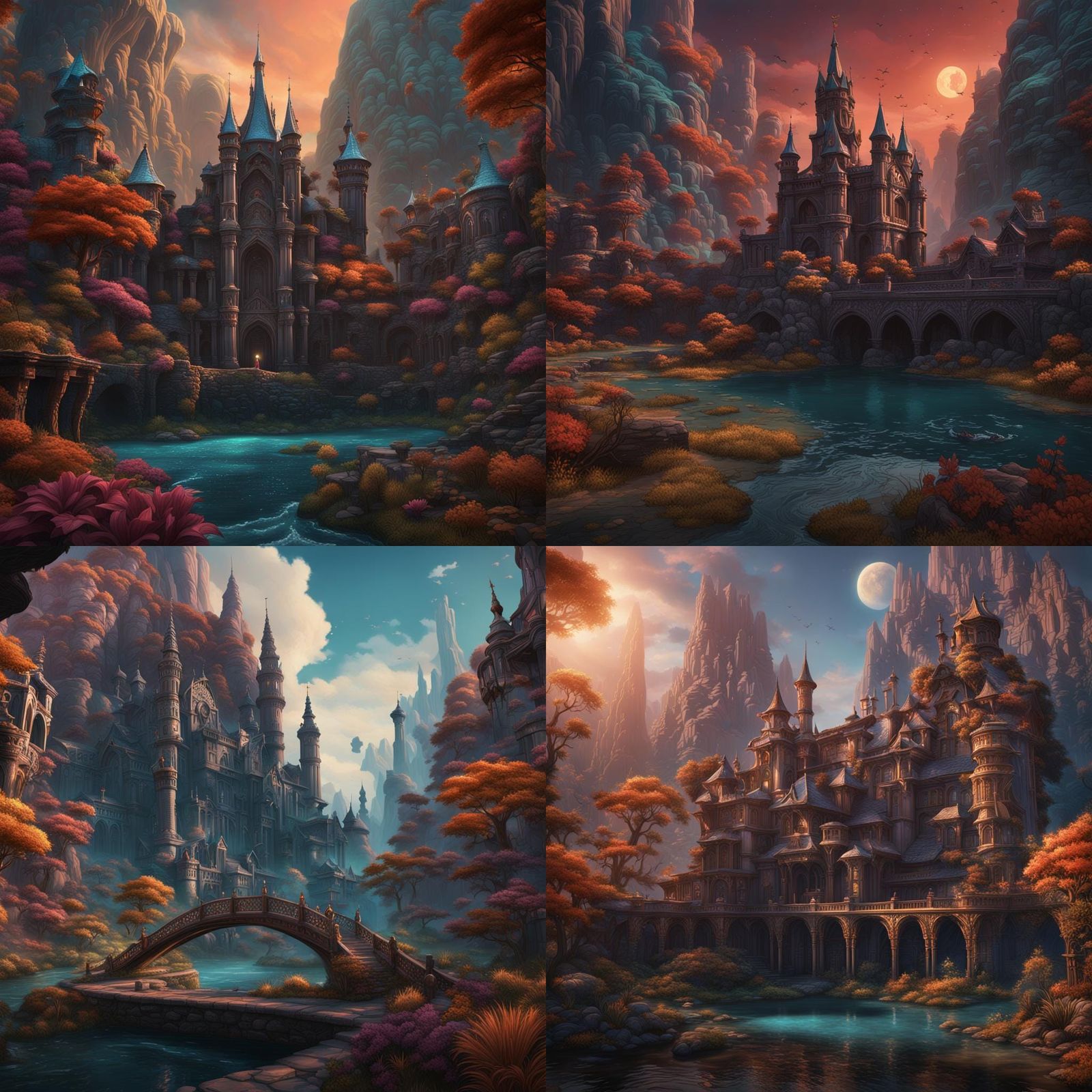 Julie Newmar: Detailed Matte Painting in Deep Color