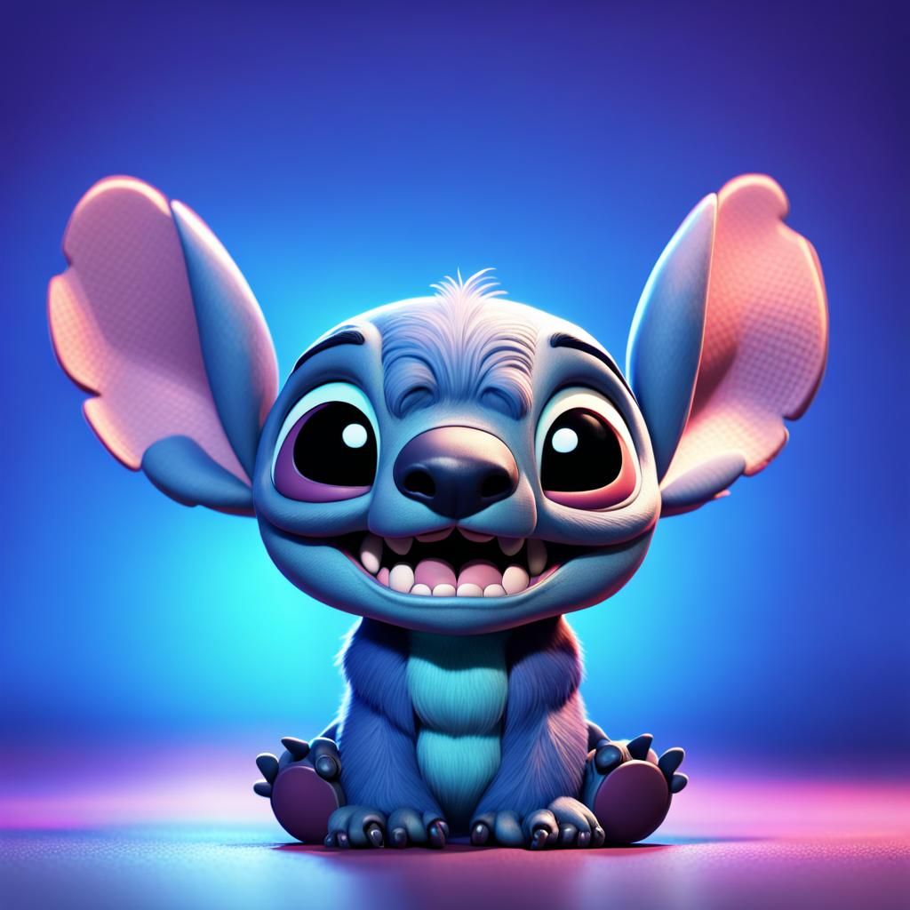 Disney's Stitch: 3D Digital Art Concept