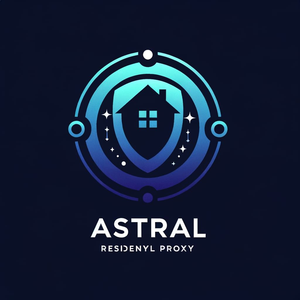 Astral Logo: Modern Minimalist Residential Proxy Design